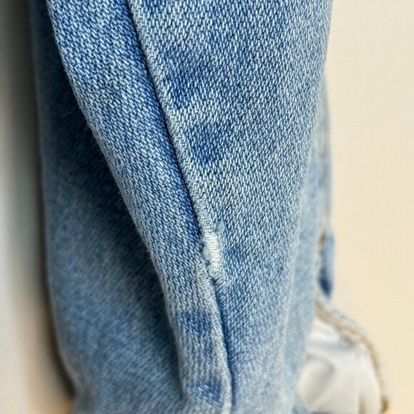 Vintage 1980s Kids Denim Jacket with Horse Painting on Back, London Fog Size 7/8 - Picture 12 of 16